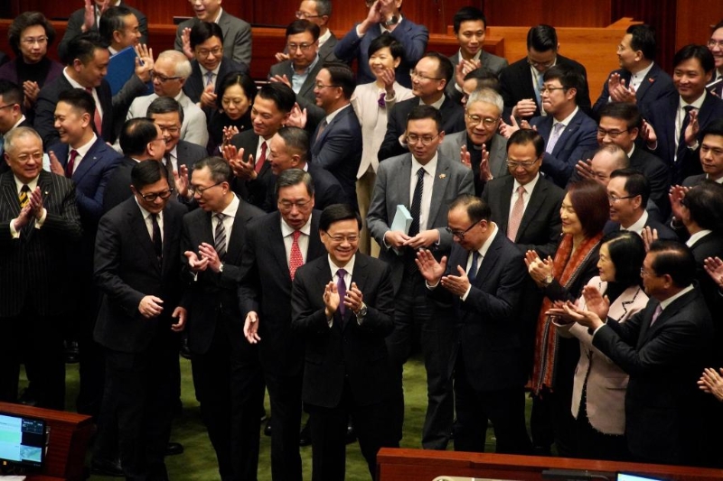 2024年3月19日，香港特區(qū)立法會(huì)全票通過(guò)《維護(hù)國(guó)家安全條例》。（圖源：新華社）