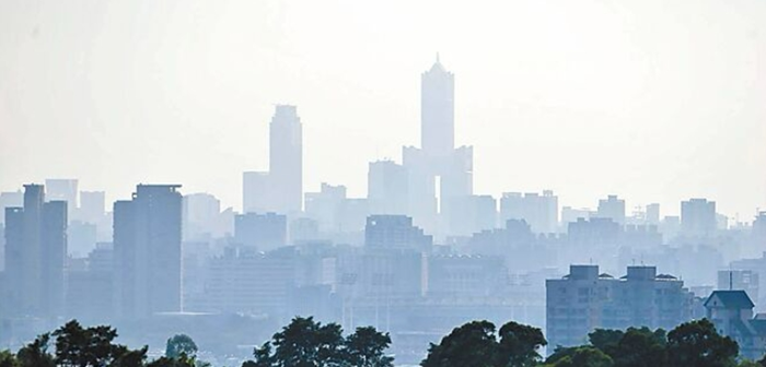 臺灣空氣污染碳排放示意圖