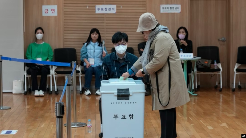 4月10日，韓國(guó)舉行第22屆國(guó)會(huì)議員選舉。（圖源：美聯(lián)社）