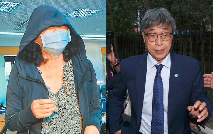 超思負(fù)責(zé)人秦語喬(左)的女兒「一人分飾三角」，打臉陳駿季(右)過去稱超思非一人公司。（合成圖／示意圖／資料照）